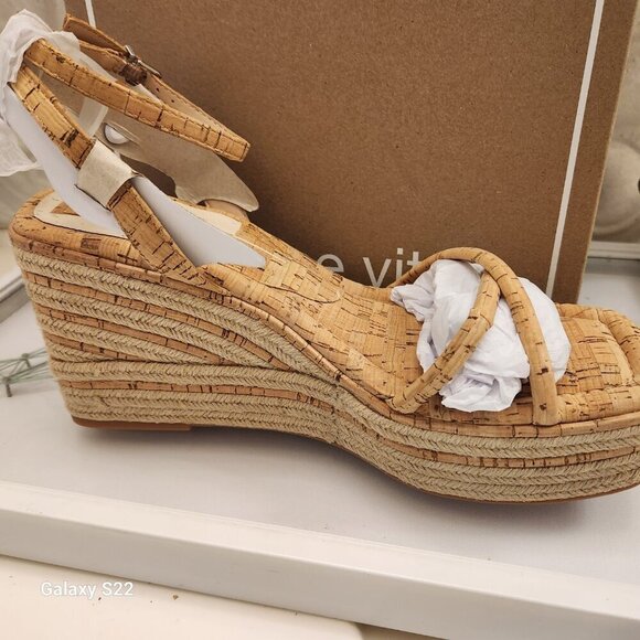 Dolce Vita "Elvia" Cork Ankle Strap Platform Wedge Espadrilles. NIB. Size 11 - Picture 5 of 11